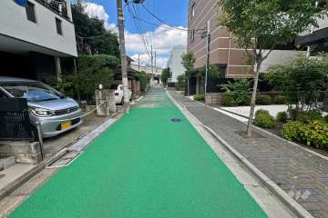 敷地北側の前面道路（西側から）