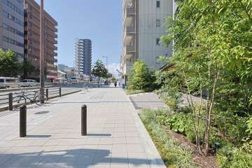 敷地南西側の前面道路　