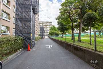敷地北側の前面道路（東側から）