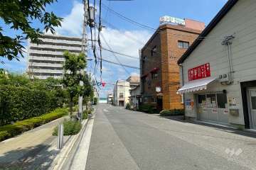 敷地東側の前面道路