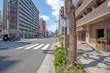 敷地西側の前面道路　