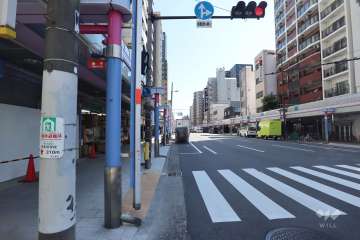 敷地西側の前面道路（松屋町筋）