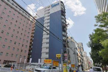 プレサンス北浜オリジンの外観（北西側から）