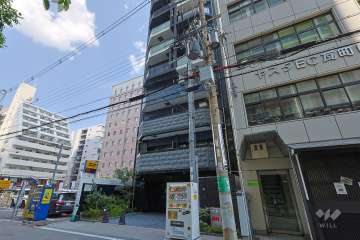 プレサンス北浜オリジンの外観（南西側から）