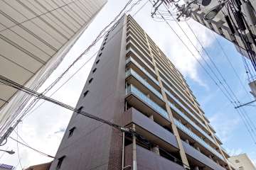 エステムプラザ心斎橋イースト4ブランディアの外観（北西側から）