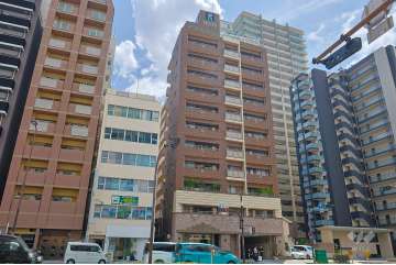 エステムコート谷町六丁目2アクティーネの外観（北西側から）