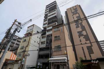 プレサンス谷町七丁目Ⅱの外観（南西側から）