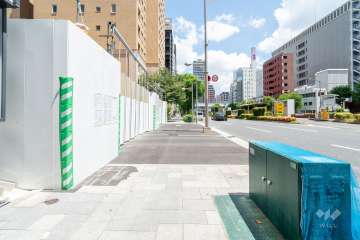 敷地南側の前面道路（西側から）