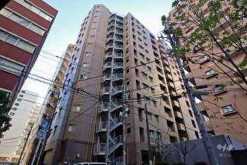 アルカーデンタワー入谷の外観（北西側から）