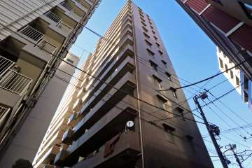 アルカーデンタワー入谷の外観（東側から）