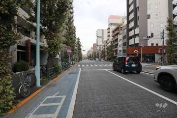 敷地東側の前面道路