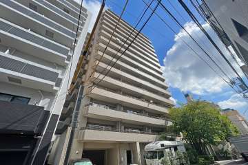 コスモ浅草ビューステージの外観（南西側から）