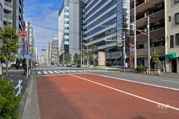 敷地西側の前面道路（南側から）