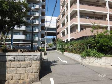 敷地西側の前面道路