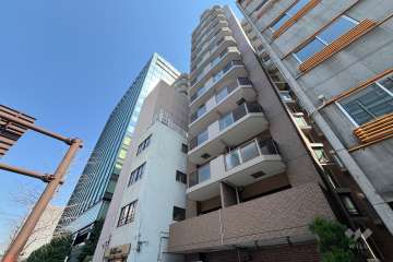 朝日上野マンションの外観（南西側から）　