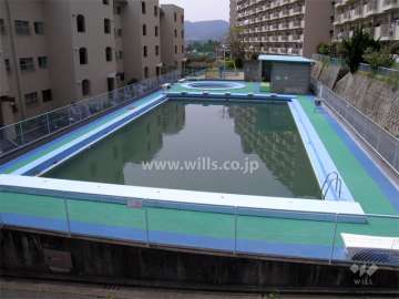 敷地内のプール