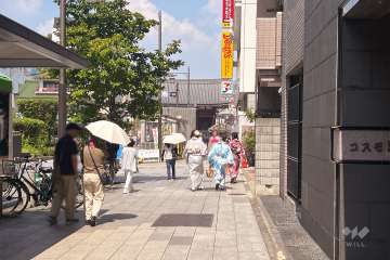 敷地西側の前面道路（南側から）