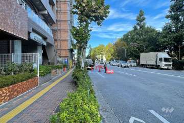 敷地東側の前面道路　