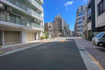 敷地の西側前面道路（北側から）