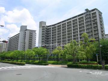 右が桜のまち3番館、左奥が桜のまち2番館です。