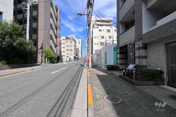 敷地の西側前面道路（南側から）