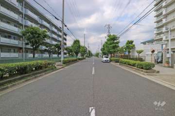 敷地西側の前面道路（南側から）