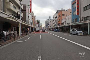 敷地西側の前面道路　