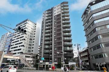 グローベルザステーション三ノ輪の外観（南西側から）