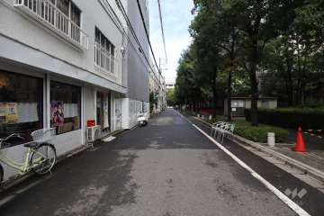 敷地西側の前面道路（南側から）　　