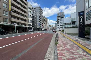 敷地の東側前面道路（南側から）