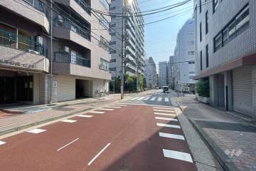 敷地南側の前面道路　