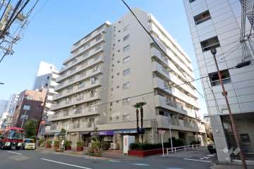 入谷松が谷マンションの外観(南西側から)