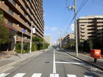 敷地北西側の前面道路