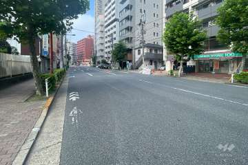 敷地南東側の前面道路　