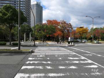 敷地北東側の前面道路