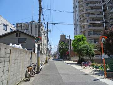 敷地北側の前面道路