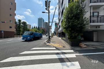 敷地東側の前面道路