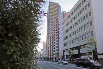 ブリリアタワー上野池之端の外観（北東側から）