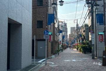 敷地北側の前面道路　