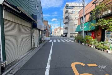 敷地北側の前面道路　　