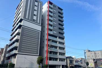 メインステージ三ノ輪イーストの外観（南西側から）