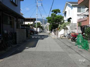 敷地東側の前面道路