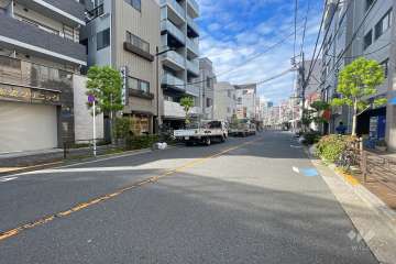 敷地北西側の前面道路　