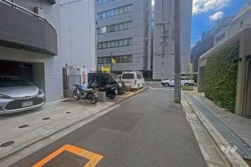 敷地の西側前面道路（北側から）
