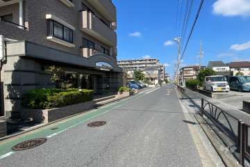 敷地東側の前面道路