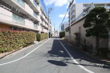 敷地北側の前面道路