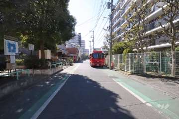 敷地東側の前面道路　