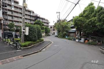 敷地北側の前面道路(東側から)
