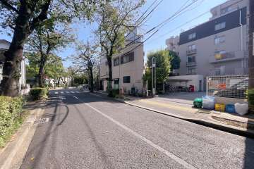 敷地北側の前面道路（西側から）