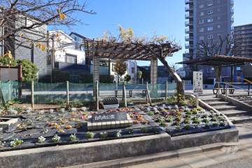 敷地北西側に隣接する白鳥南公園